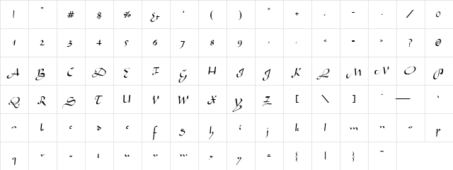 COSMI005 Regular  glyph index