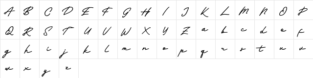 Baladewa FREE Regular  glyph index