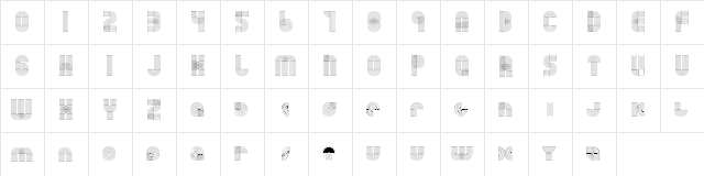 Orbits Thin  glyph index