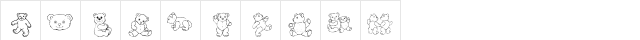Destiny's Teddy Dings One Regular  glyph index