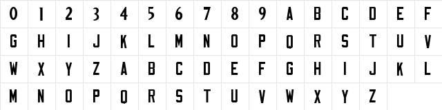 NFL Ravens Regular  glyph index