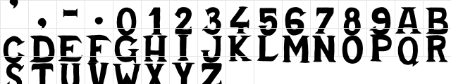 Cold Turkey Regular  glyph index