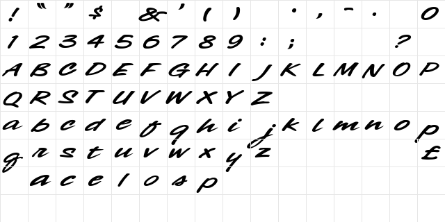 1 Chicago Style DNA Regular  glyph index