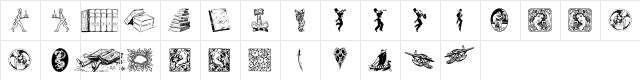 Listemagerens Ny Dingbats Regular  glyph index