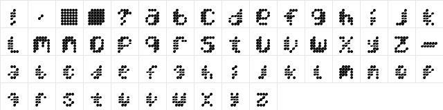 Mercury Blob Normal  glyph index