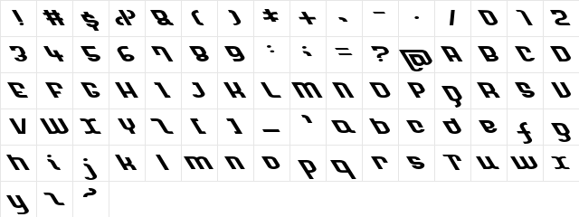 Garcon Normal  glyph index