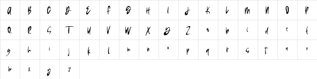 Mayasi FREE Regular  glyph index