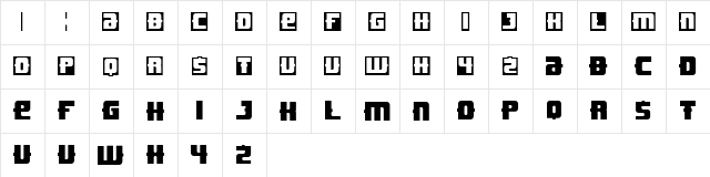 Bar1 Regular  glyph index