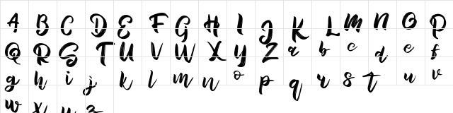 Hamble FREE Regular  glyph index