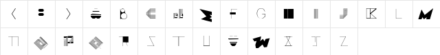 BOSS M A  glyph index