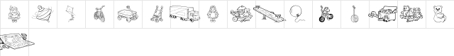GE A Childs World Regular  glyph index