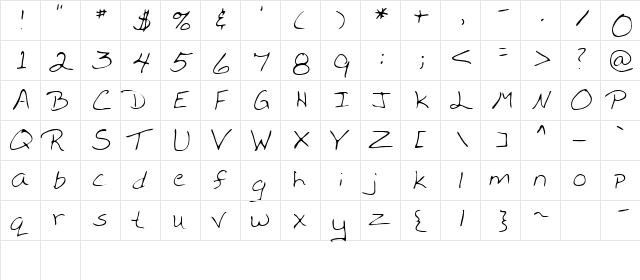 Webster Regular  glyph index