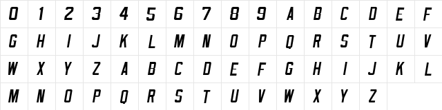 NHL Carolina Regular  glyph index