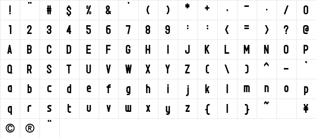 71mksd2 ab  glyph index