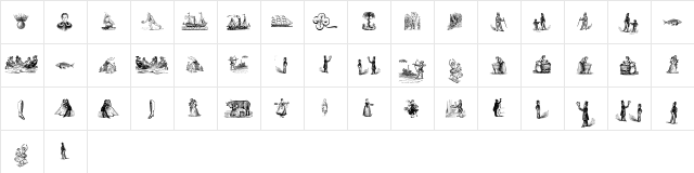 Old Times Cuts Regular  glyph index