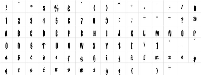 Applesauce08 Regular  glyph index