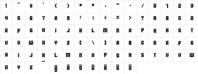 PointerSisters-Freeformed Regular  glyph index
