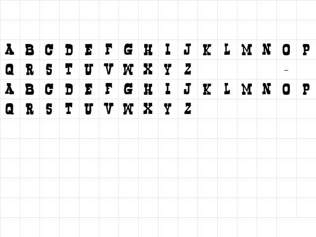 Bogusflow Regular  glyph index