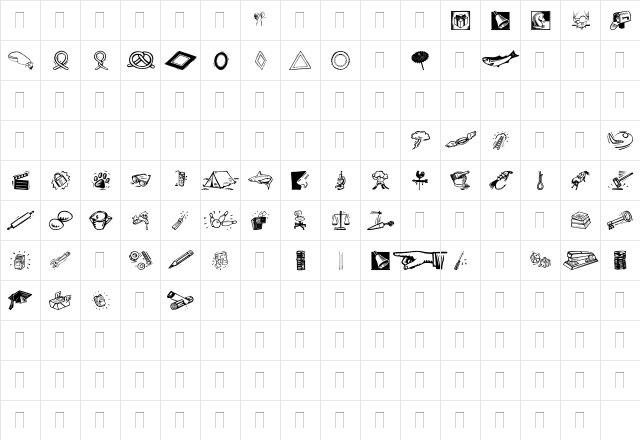 DF Organics IIA Medium  glyph index