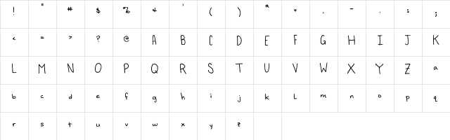Foxed Inn Regular  glyph index