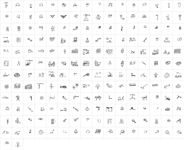 Symbolico 2 DB Normal  glyph index