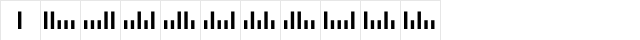 BC Postnet Regular  glyph index