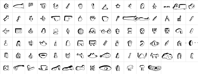 Blockhead IllustDarkSide  glyph index