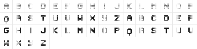 MUSICNET Regular  glyph index