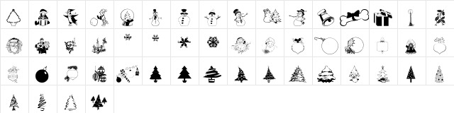 wmchristmas3 Regular  glyph index