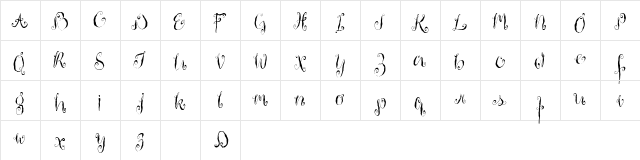 Housemaid Alternate  glyph index