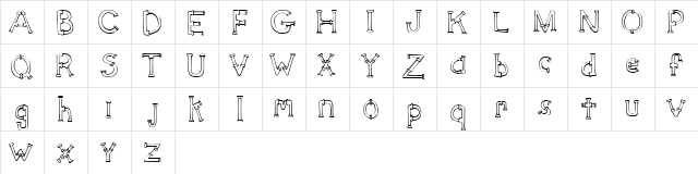 SketchPipes Regular  glyph index