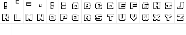 Argentum White  glyph index
