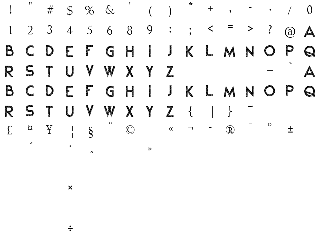 Ice Mirror in Winter Kei Regular  glyph index