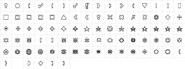 XRough03 Becker Regular  glyph index