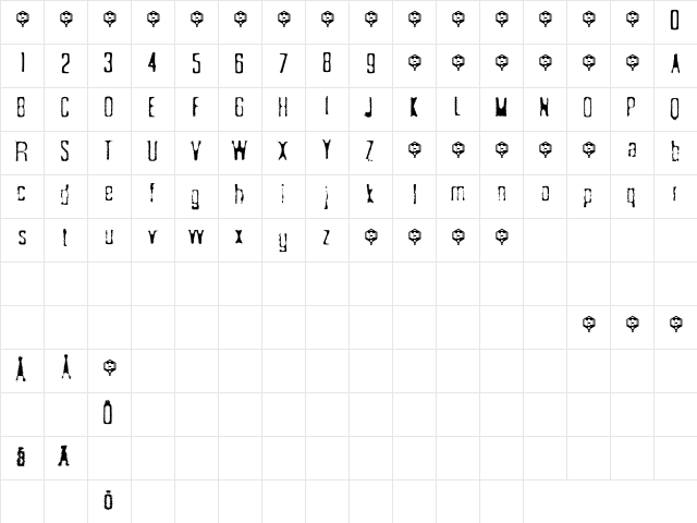 Sk䧧biff Regular  glyph index