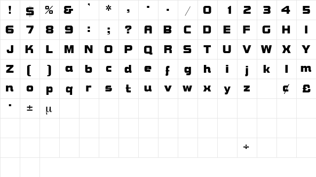 BravuraDisplaySSK Regular  glyph index