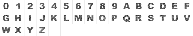2Peas Swiss Cheese Regular  glyph index