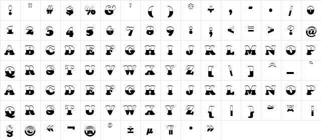 a_CooperBlackTiulB&W Regular  glyph index