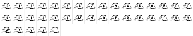 Summer's Tents Regular  glyph index