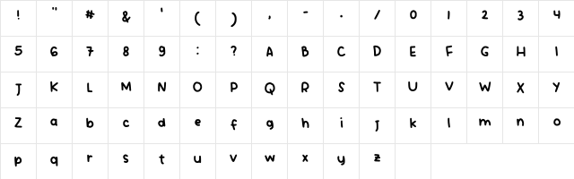 Vividly Regular  glyph index