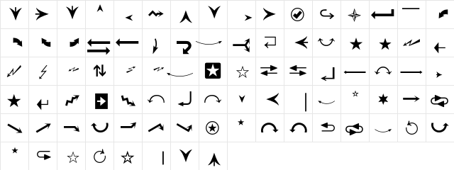 GeneralSymbols P03  glyph index