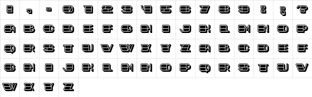 Toledo Filled Regular  glyph index