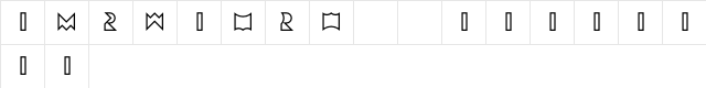 Amneziak Lined Bold  glyph index
