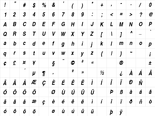Communication 15 Regular  glyph index