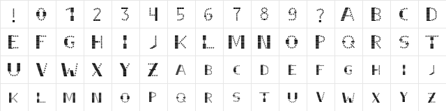 STRIPES & STARS Normal  glyph index