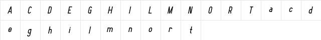 Elegrand Gothic Demo Italic  glyph index