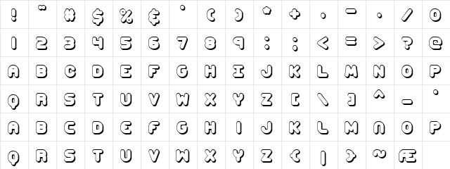 Corpulent Caps Shadow (BRK) Regular  glyph index