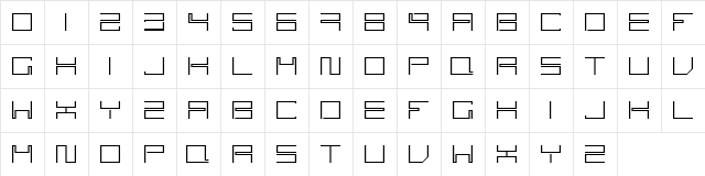 Void Regular  glyph index