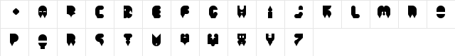 00ne Znorg Bold Regular  glyph index