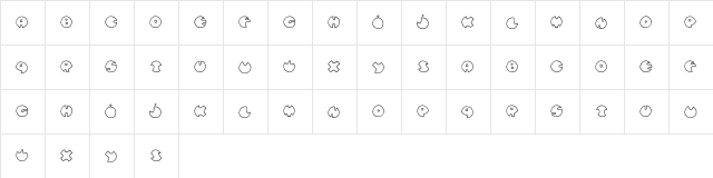 police bulle Regular  glyph index